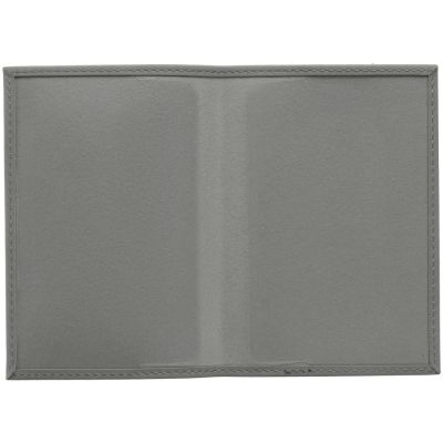 Обложка для паспорта Nubuk, светло-серая-2