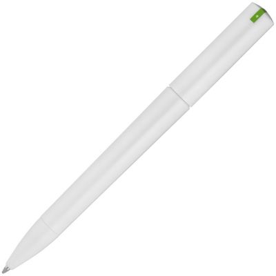 Ручка шариковая Split White Neon, белая с зеленым-3