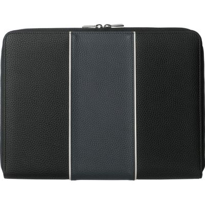 Папка Gear с блокнотом А4, черная с синим-1