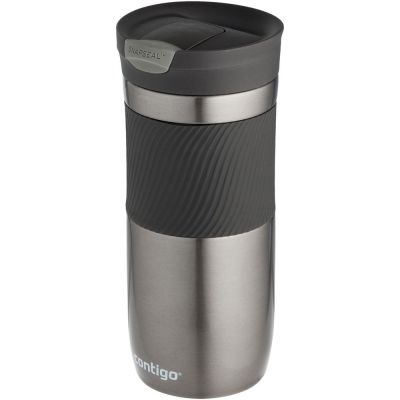 Термостакан Byron, вакуумный, герметичный, серо-стальной-0