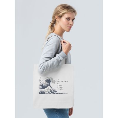 Холщовая сумка «Цифровые стихи. Японская поэзия», молочно-белая-4