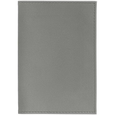 Обложка для паспорта Nubuk, светло-серая-0