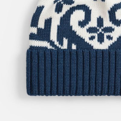 Шапка Wintertude, синяя с белым-1