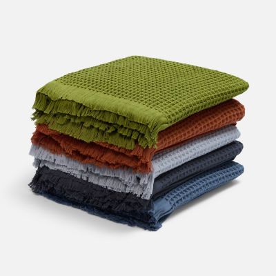 Плед вафельный Elenglect, светло-серый-4