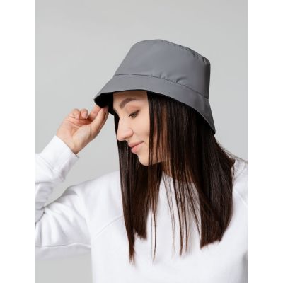 Панама Manifest из светоотражающей ткани, серая-0