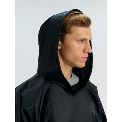 Дождевик-анорак Alatau, укороченный, черный, единый размер-8