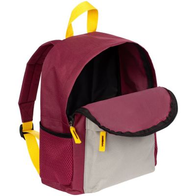 Рюкзак детский Kiddo, бордовый с серым-4