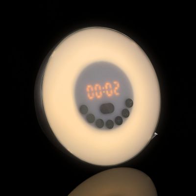 Лампа-колонка со световым будильником dreamTime, ver.2, черная-16