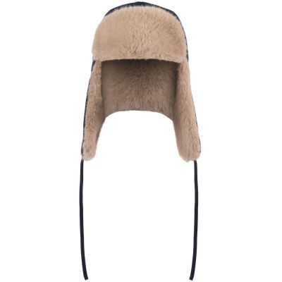 Шапка-ушанка Wasa, темно-синяя-1