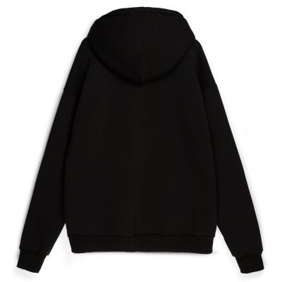 Толстовка унисекс оверсайз Zippy, черная-1