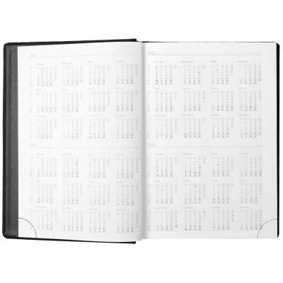 Ежедневник Mobile, недатированный, черный с синим-5