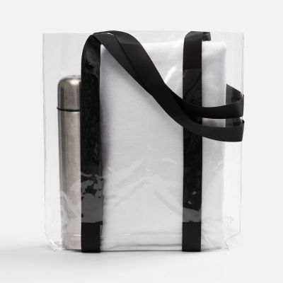 Шопер Clear Fest, ver.2, прозрачный с черными ручками-3