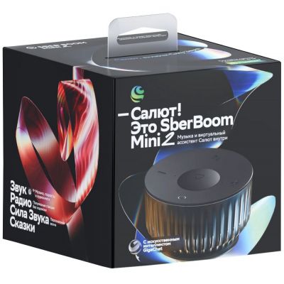 Умная колонка SberBoom Mini 2, черная-4