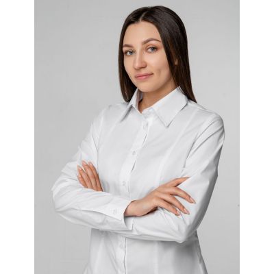 Рубашка женская с длинным рукавом Collar, белая-5
