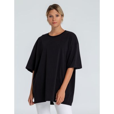 Футболка оверсайз «Только свистни», черная-3