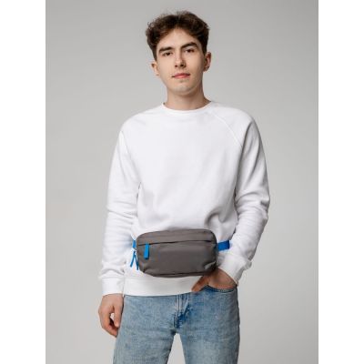 Поясная сумка Sensa, серая с синим-6