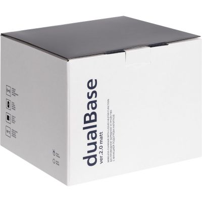 Кружка с подогревом и беспроводной зарядкой dualBase ver. 2.0 Matt, черная-1