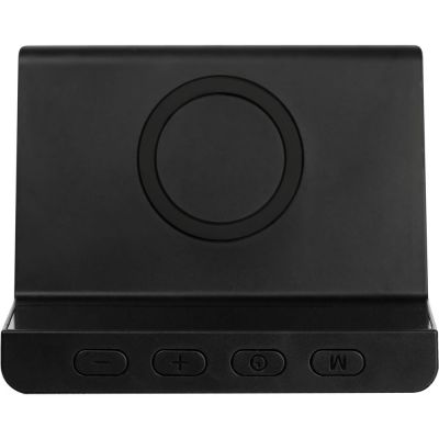 Станция беспроводной зарядки с часами Electron, ver.2, черная-6