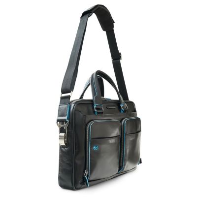 Сумка с отделением для ноутбука Piquadro Blue Square, черная-4