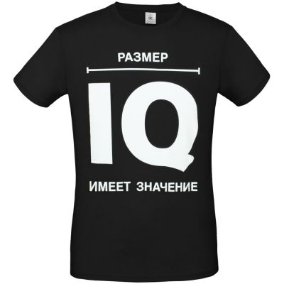 Футболка «Размер IQ», черная-1