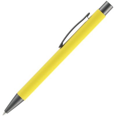 Ручка шариковая Atento Soft Touch, желтая-1