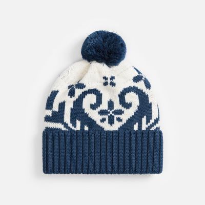 Шапка Wintertude, синяя с белым-0