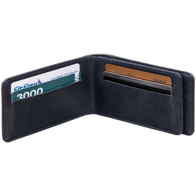 Футляр для карточек inCase, серый с синий-3