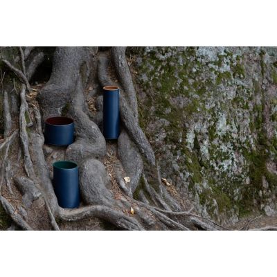 Ваза Form Fluid, большая, сине-горчичная-8