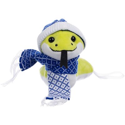 Мягкая игрушка Baby Snake Right, в синем шарфике и шапочке-0
