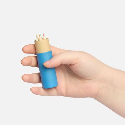 Набор цветных карандашей Kiddo с точилкой, голубой с оранжевым-3