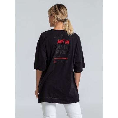 Футболка оверсайз с термонаклейками Game Over, черная-5
