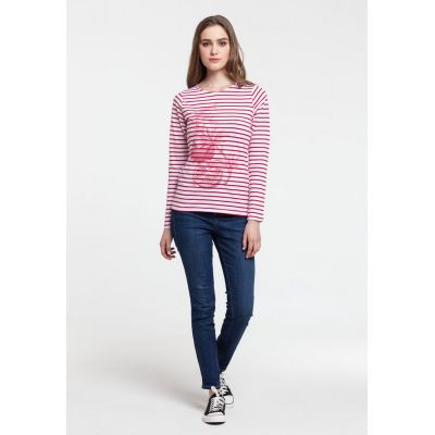 Футболка женская Grand Granat, белая с красным-5