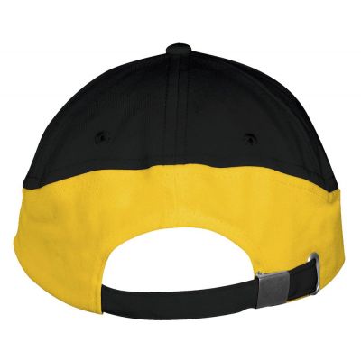 Бейсболка Booster, черная с желтым-2