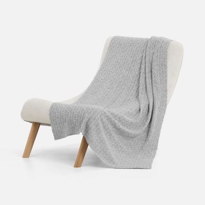 Плед Braidera, серебристо-серый меланж-1