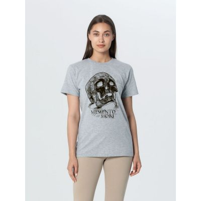 Футболка Memento Mori, серый меланж-0