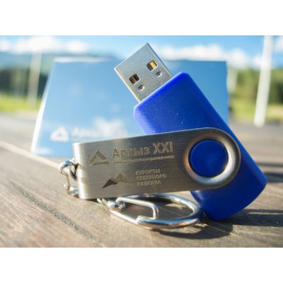 Флешка Twist, синяя, 8 Гб-3