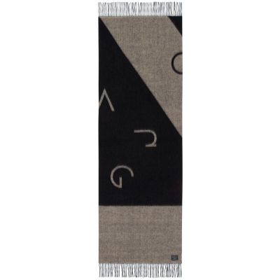 Палантин Charming, черный с бежевым-9