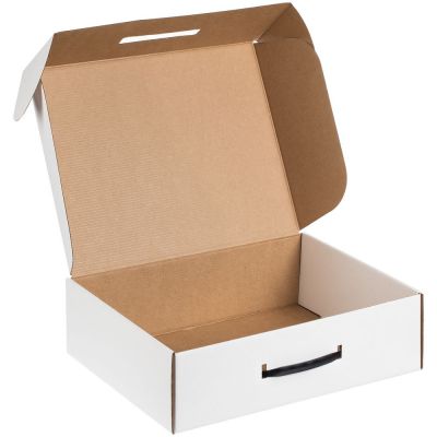 Коробка самосборная Light Case, белая, с черной ручкой-1