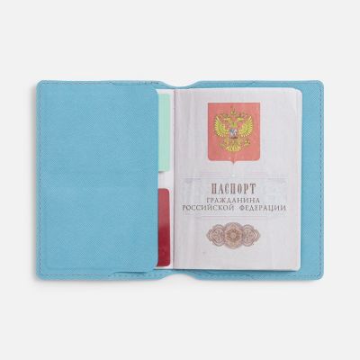 Обложка для паспорта Detalli, голубая-4