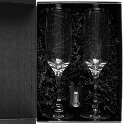 Набор для шампанского Isabella, в черной упаковке-2
