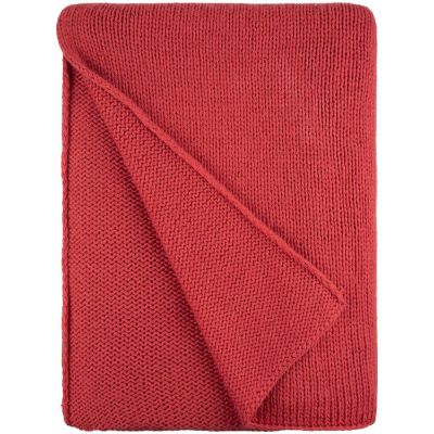 Плед Knitly, красный (коралл)-1