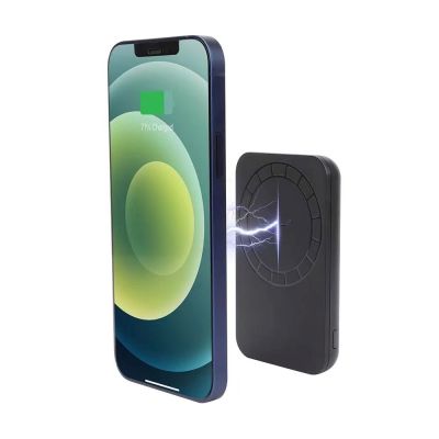 Магнитный беспроводной аккумулятор Magback 5000 мАч, черный-4