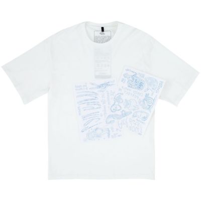 Футболка оверсайз с термонаклейками «Бредни», молочно-белая-0