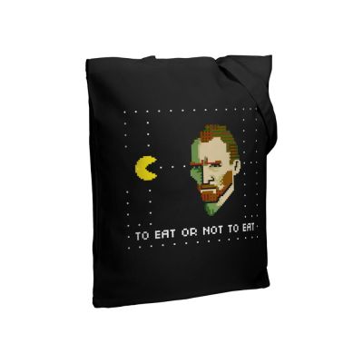 Холщовая сумка «Ван-Пакман», черная-0