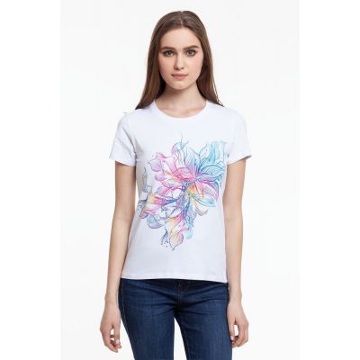 Футболка женская Vibrance, белая-0