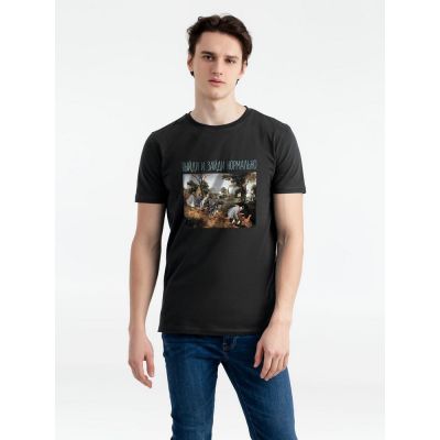 Футболка «Выйди и зайди нормально», черная-0