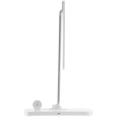 Настольная лампа с беспроводной зарядкой Power Light, белая-4