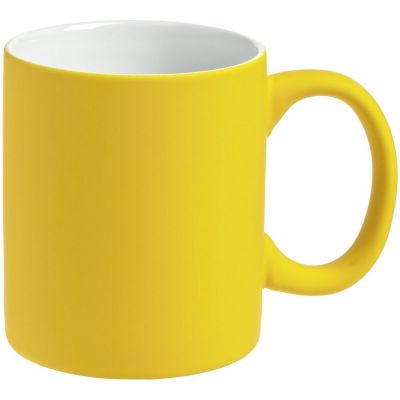 Кружка Sippy c покрытием софт-тач, желтая-0