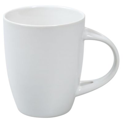 Кружка с ложкой, белая с красной-1