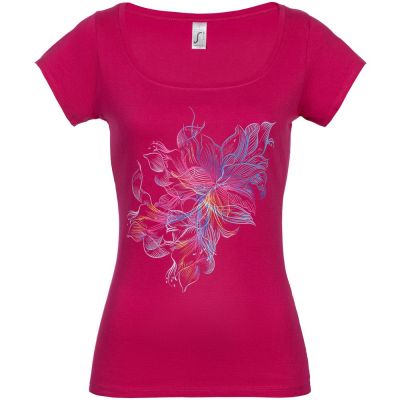 Футболка женская Vibrance, темно-розовая (фуксия)-0